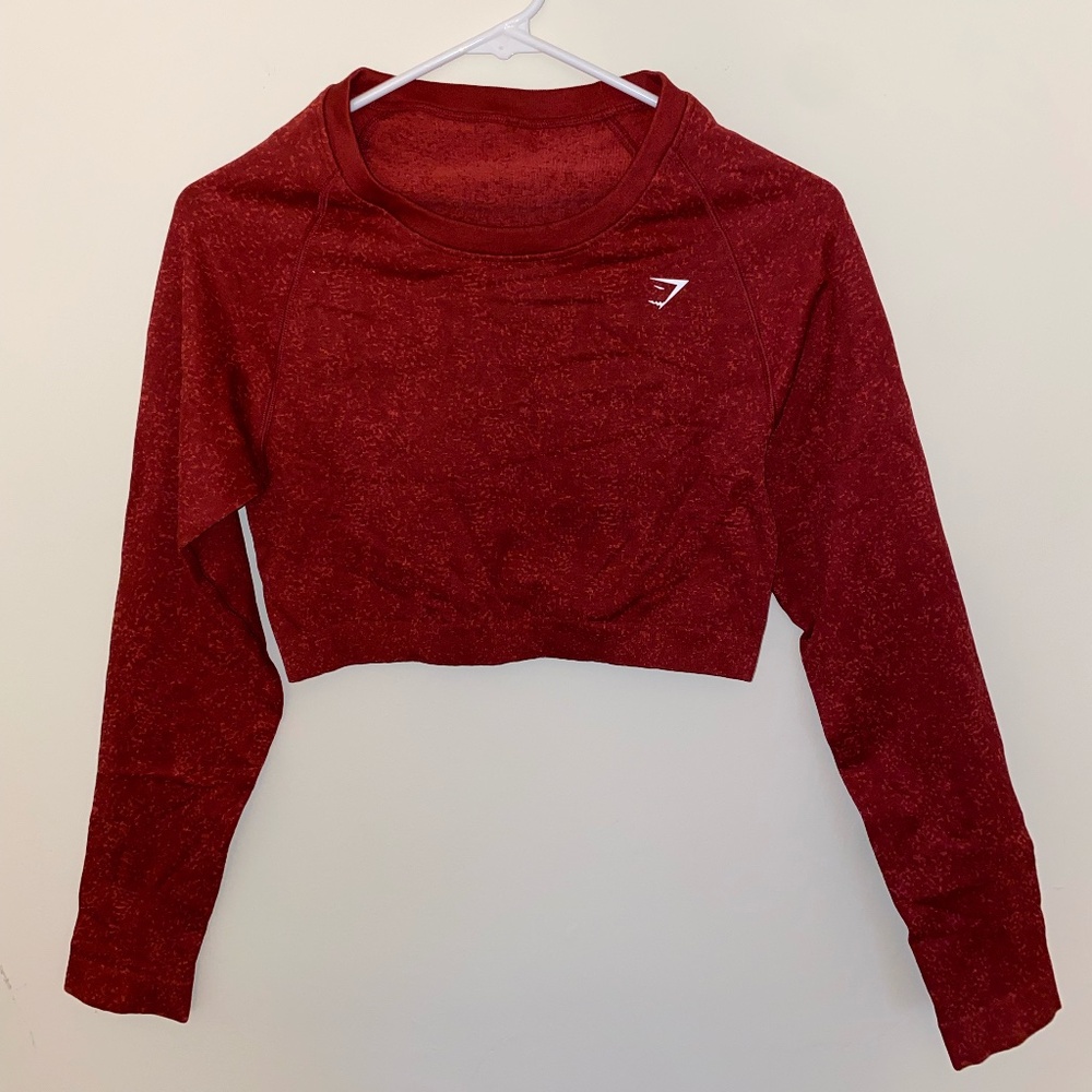 Red Gymshark Cropped Top Sized XL.